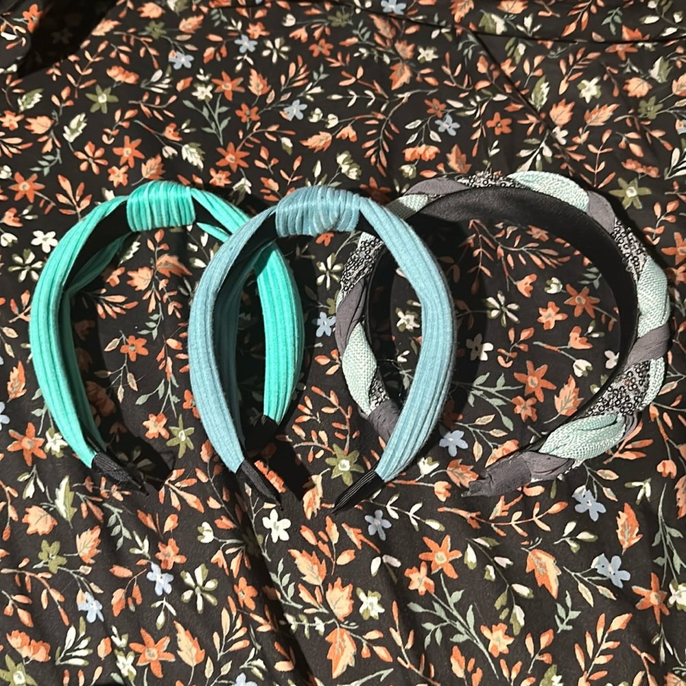 Blue/teal headband bundle